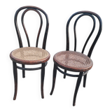 Pair of caned chairs, Thonet Austria