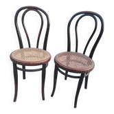 Duo de chaises cannées, Thonet Austria