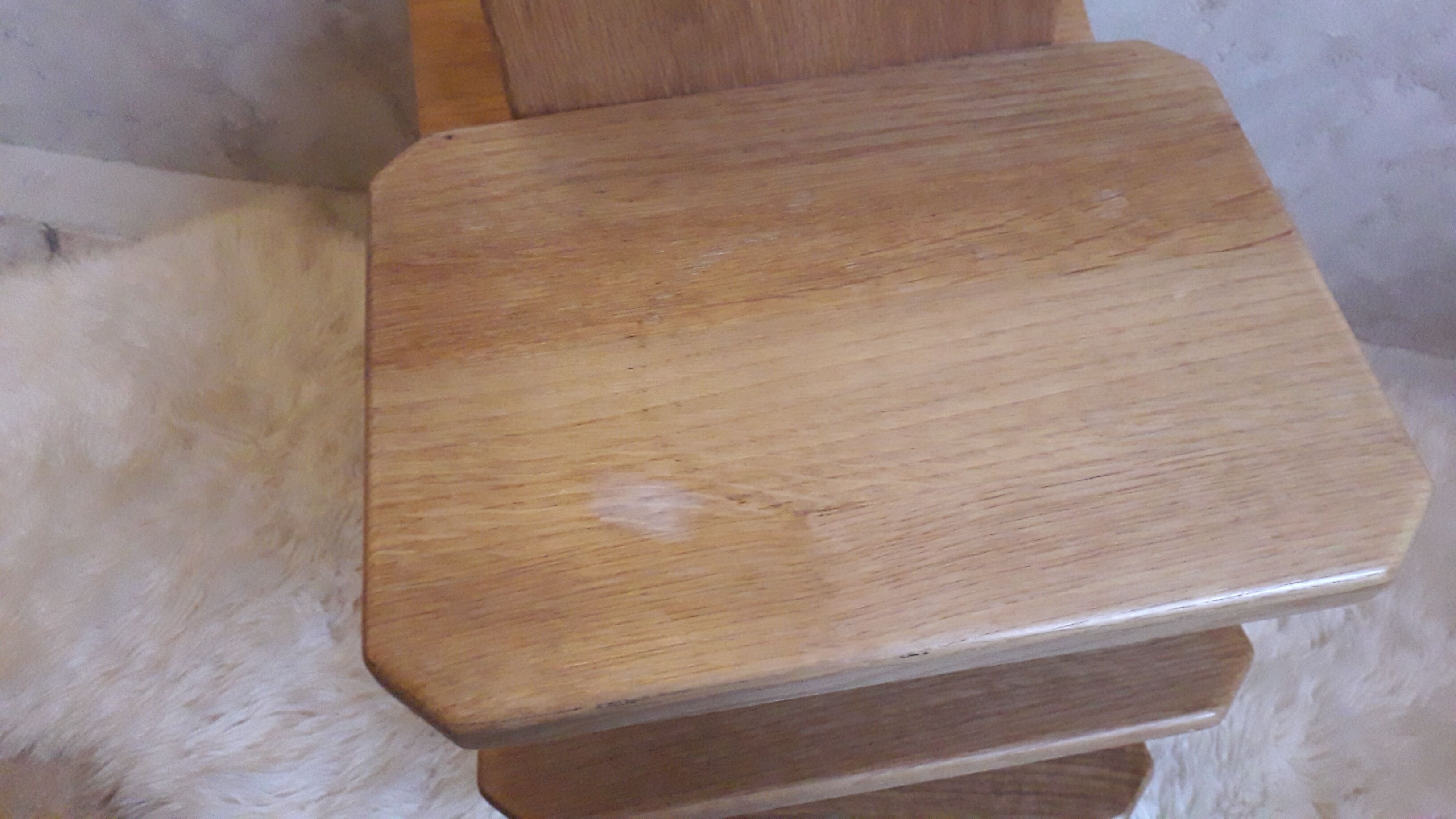 Solid oak bookcase magazine holders 80s