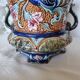Antique ceramic macetero Barbotines Onnaing Siglo XIX Art Nouveau