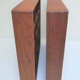 Two wall shelves with solid wood compartments design 80s