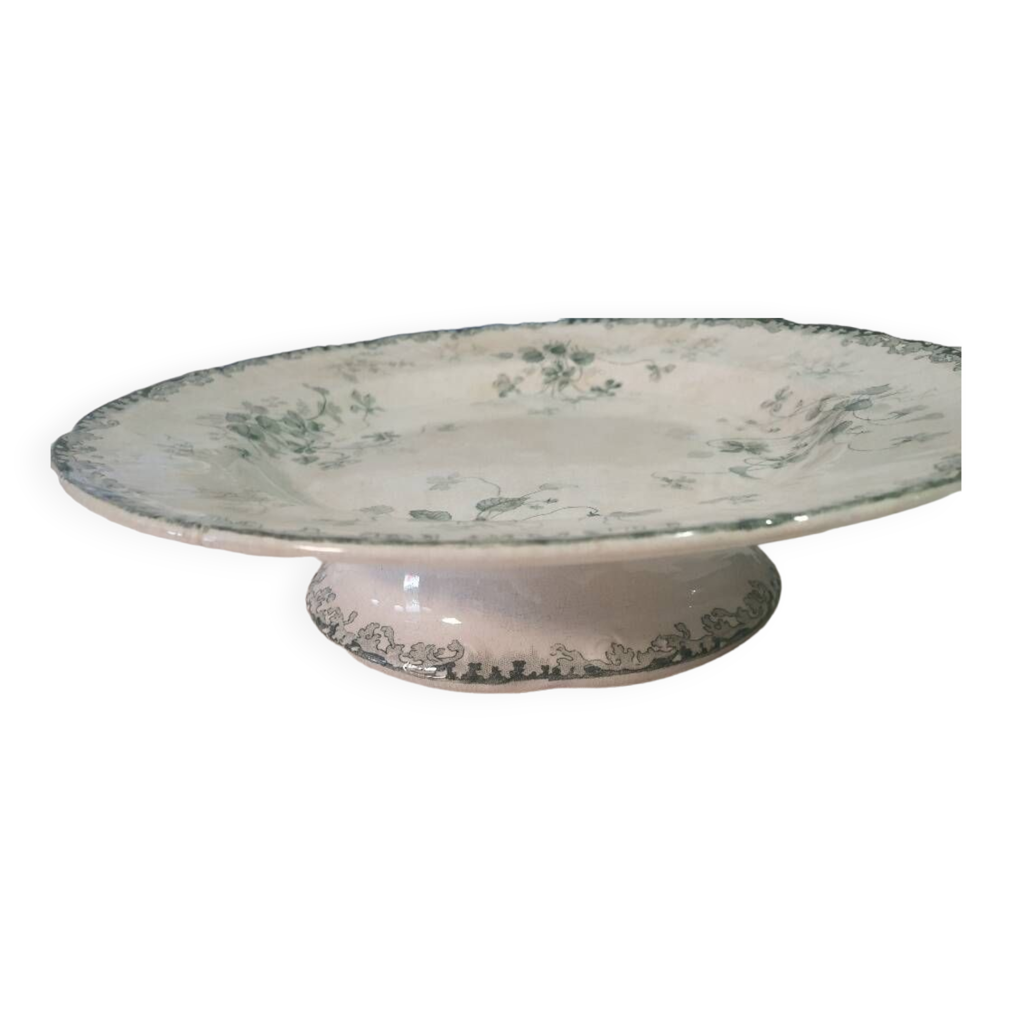 Assiette Ancienne Signée Georges Dreyfus (Gédé) - Laboureur, Faïence, Très Bel état