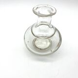 Transparent molded glass vase
