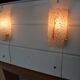 2 orange perspex and plexiglass wall lights from the 60s-70s.