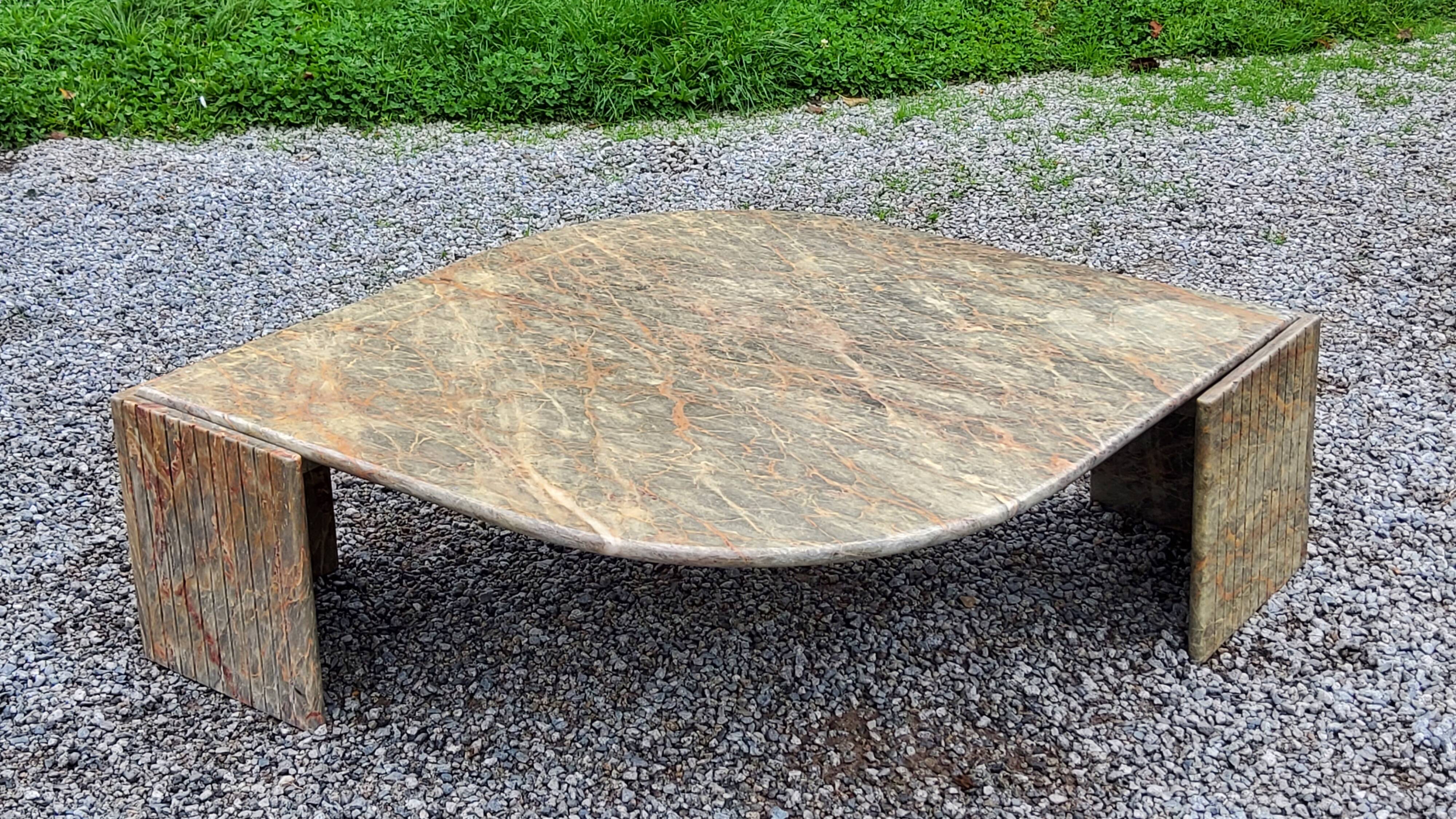 70s designer marble coffee table