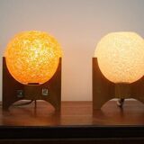Pair of design table lamps "Rockets", 1960s