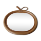 Miroir pomme en rotin