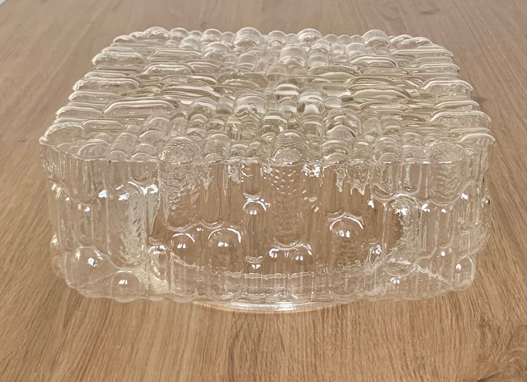 Square glass wall lamp vintage