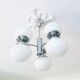 Suspension moderne en chrome et verre opalin