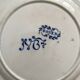 4 ironstone dessert plates "Rouen" JVB Jules Vieillard Bordeaux