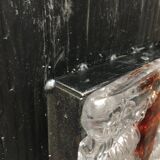 Vintage Italian brutalist wall light in wrought iron by Albano Poli for Poliarte, set of 2.