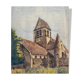 Painting "church of villers-helon" (aisne) jean-francois devaliere (1926-2021)