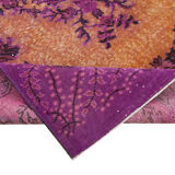 Handmade anatolian 1970s 186 cm x 296 cm purple carpet