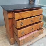 Nineteenth-century commode with marble top.