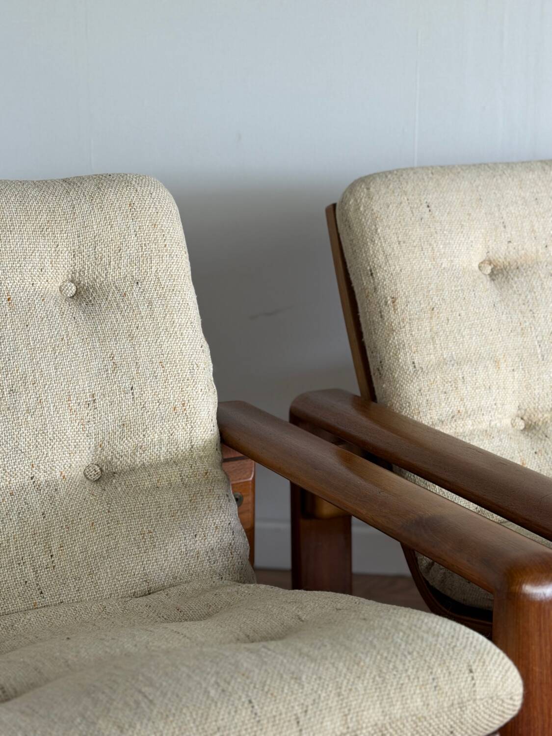 Pair of Scandinavian armchairs – 1970 - Attributed to EMC Mobel Denmark
