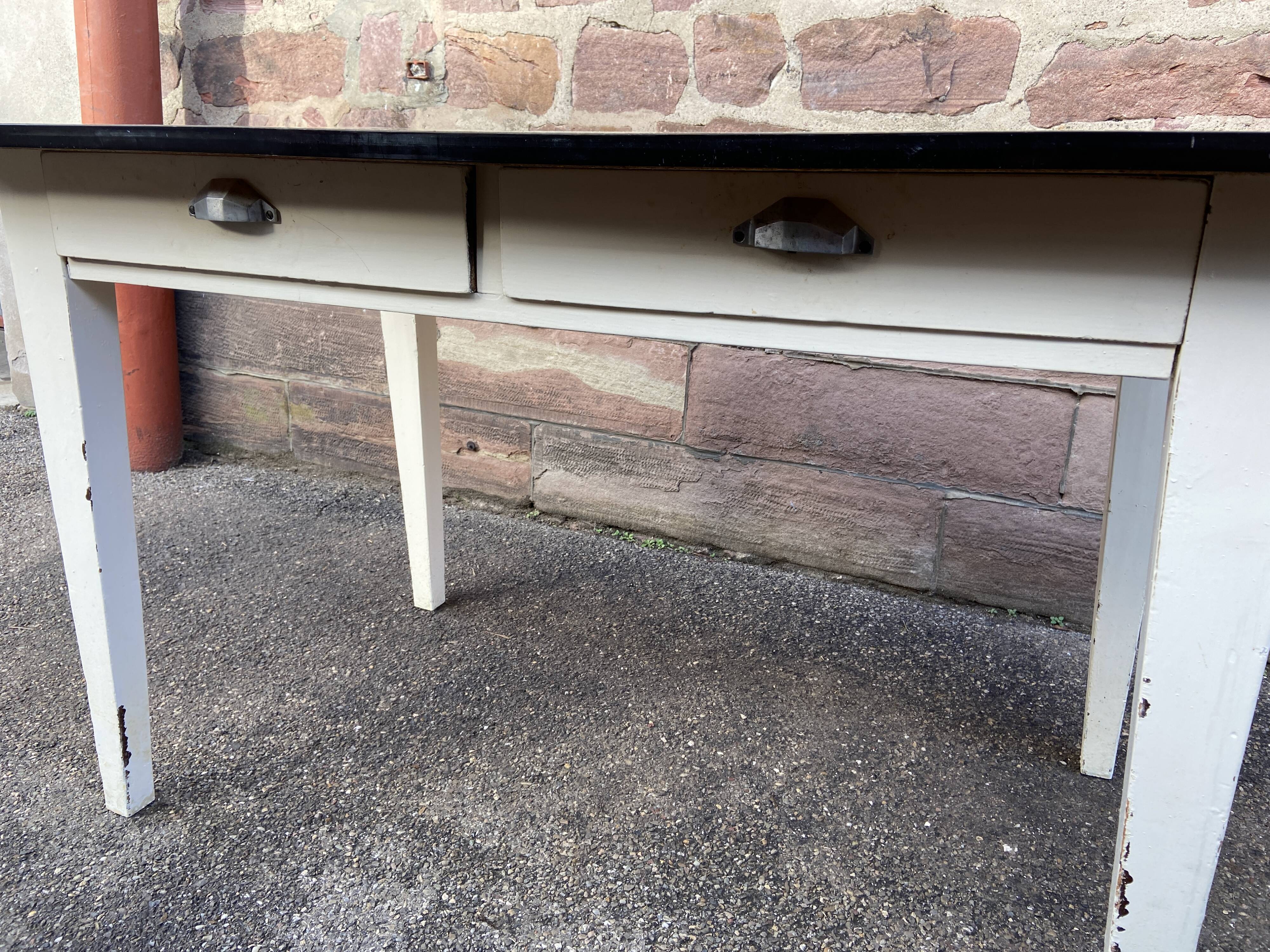 Kitchen table in formica & wood 50s