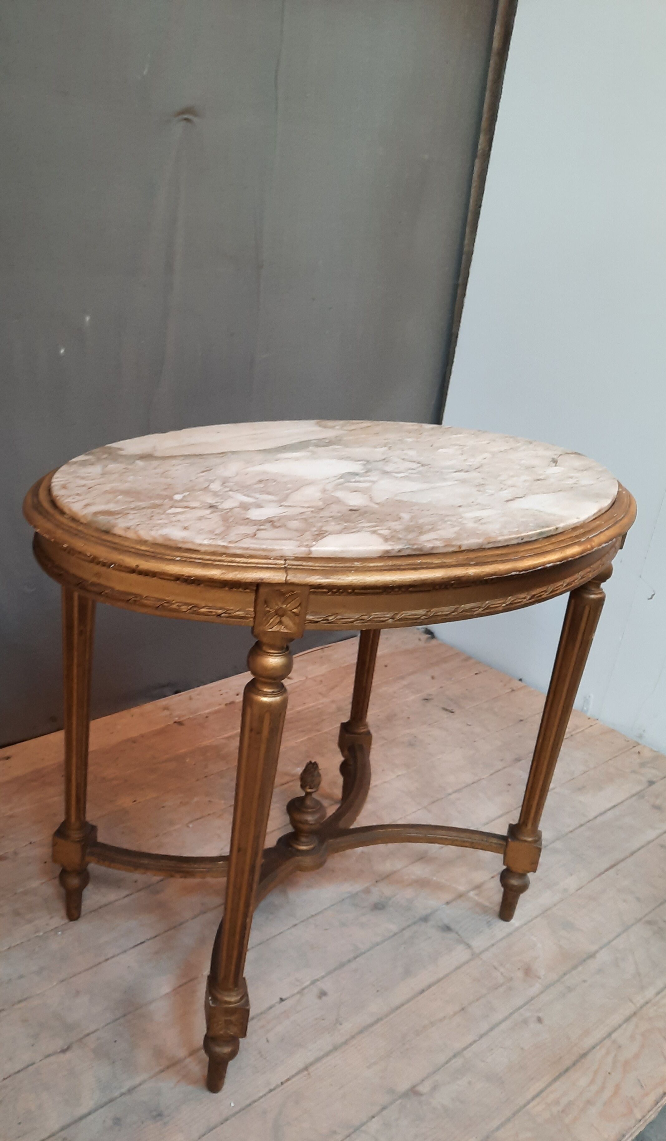 Louis XVI style mid-century tanle