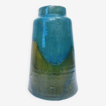Pierre Pigaglio enameled stoneware vase