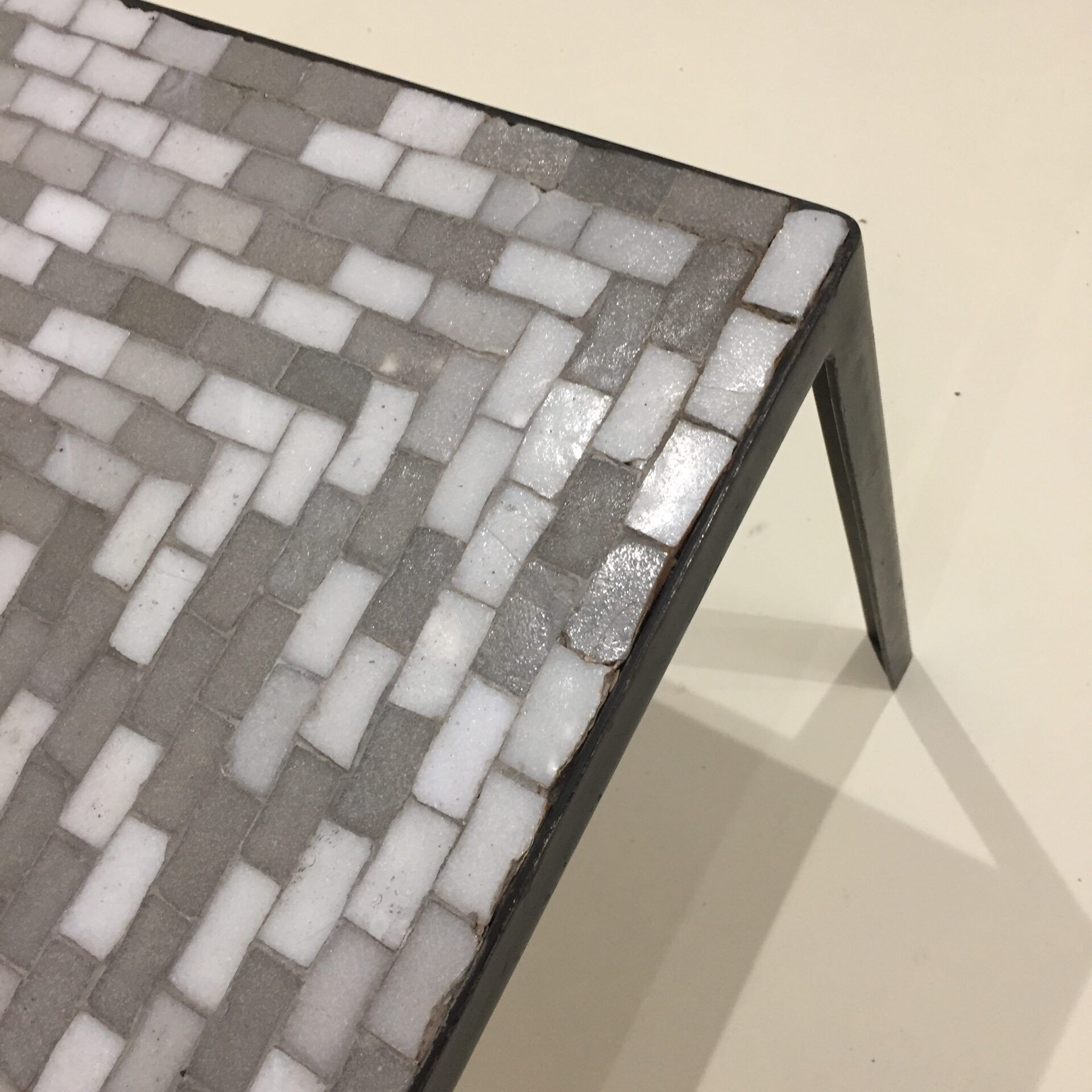 Grey ceramic coffee table