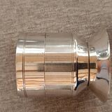 Set of 3 silver metal egg cups
