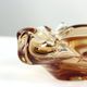 Art glass amber bowl by jan beranek for skrdlovice, czechoslovakia circa 1960