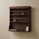 Solid wood wall shelf, Folk art, around 1900