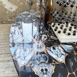 90s coffee table with Agate stone effect.