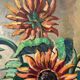 The sunflowers, knife technique on panel.