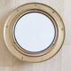 Porthole mirror in gilded brass, marine mirror