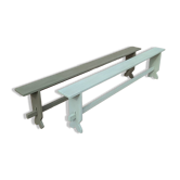 Pair of patinated benches