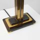 Brass table lamp with black rectangular shade by Deknudt, Belgium, 1970s