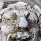 Old and original half-moon console head of Bacchus plaster/resin year 50 TBE