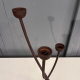 Brutalist tripod candle holder 1960