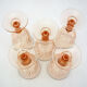 5 verres à pied - Rosaline Luminarc Arcoroc France - vintage années 80