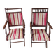 Set of 2 wooden folding chairs