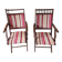 Set of 2 wooden folding chairs