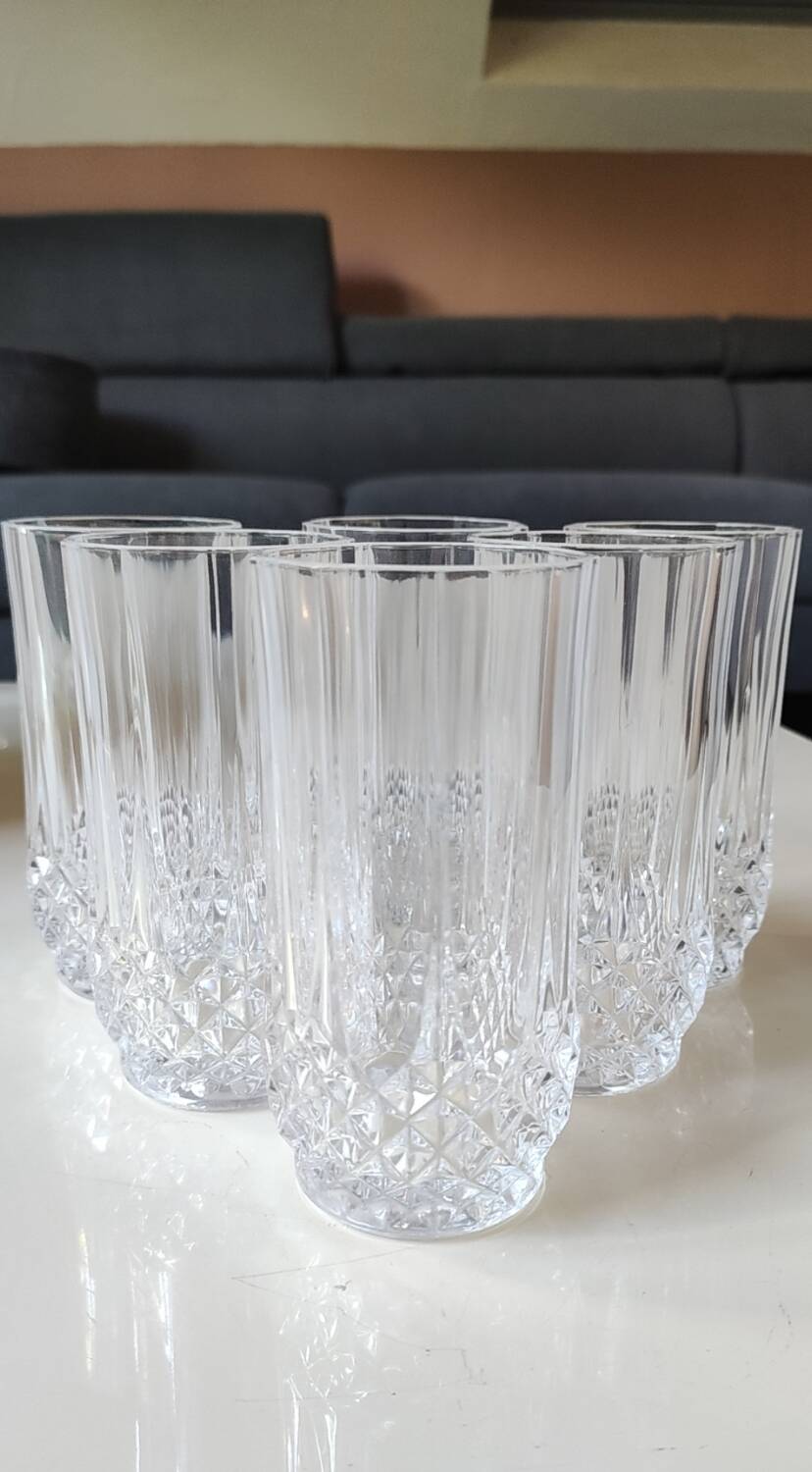 Set of 6 Water/Soda/Orangeade Glasses. Longchamp/Arques Crystal