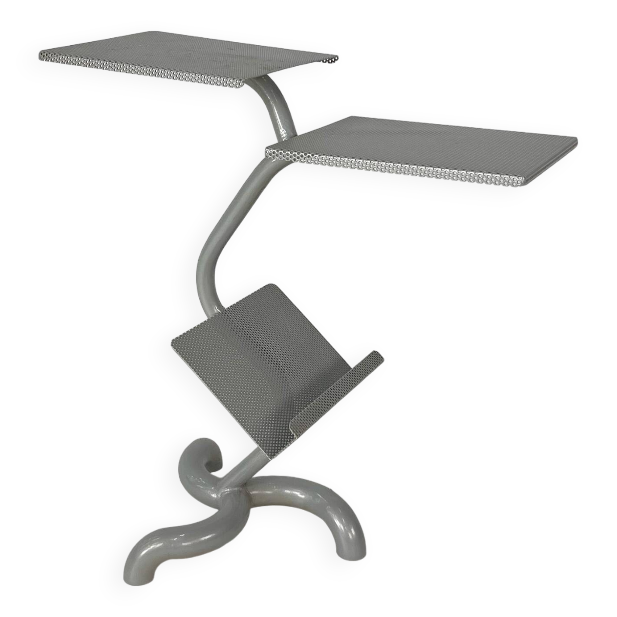 Postmodern Italian Perforated Sidetable, 1980s