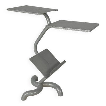 Postmodern Italian Perforated Sidetable, 1980s