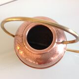 Red copper watering can in Scandinavian style 60s-70s