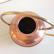 Red copper watering can in Scandinavian style 60s-70s