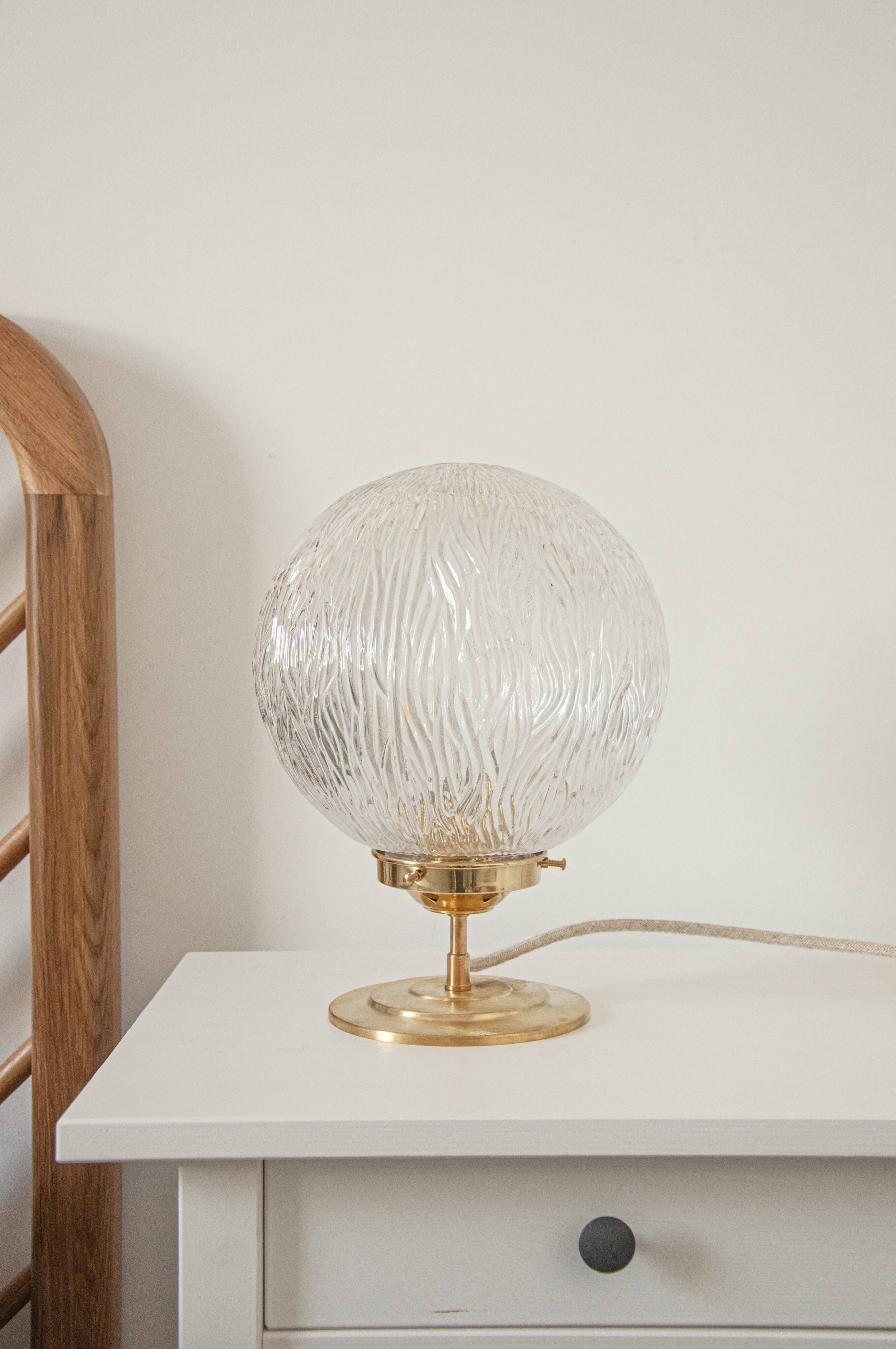 Vintage globe table lamp