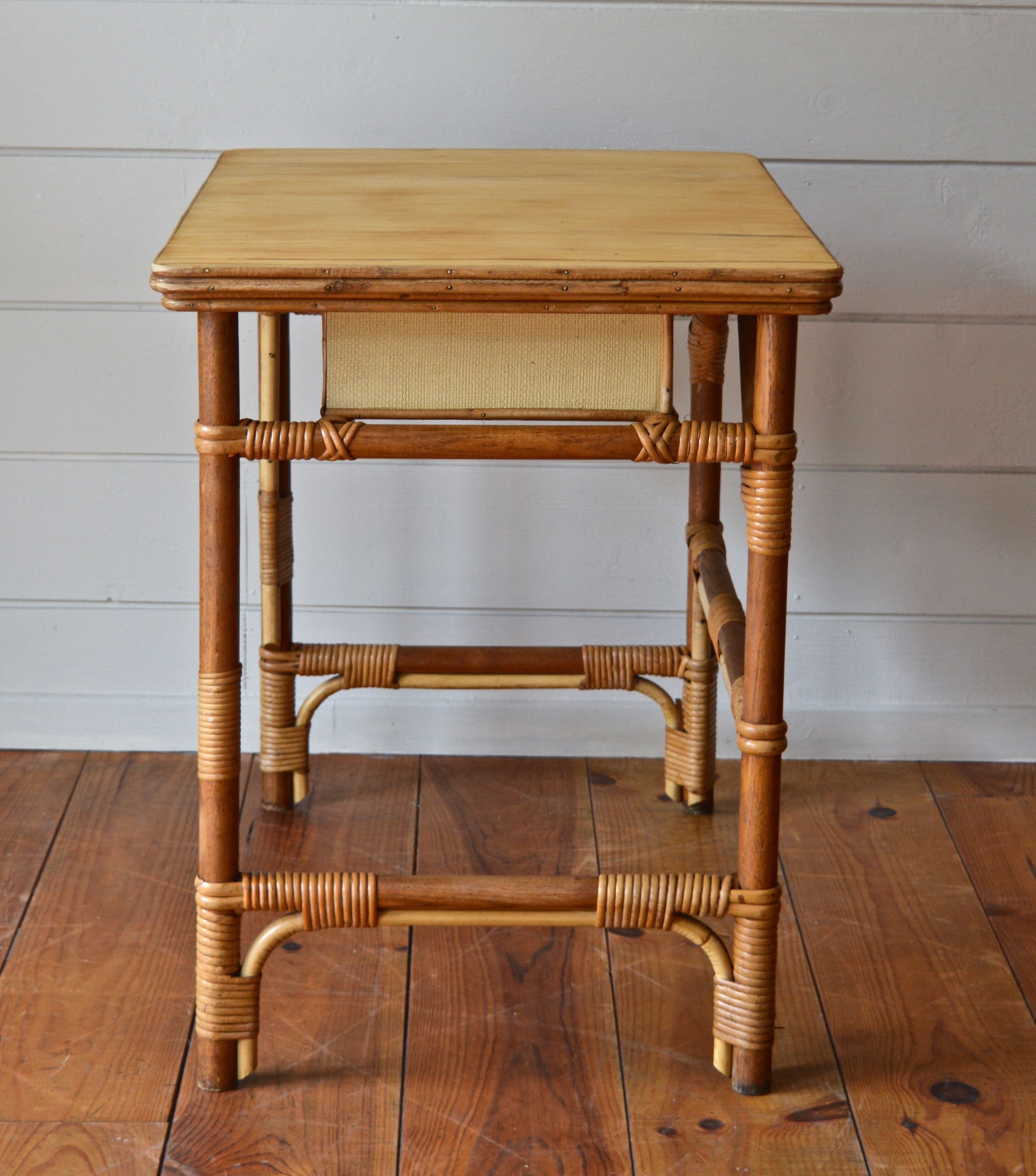 Rattan and wicker desk