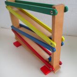 Toboggan jeu en bois et son véhicule- vintage