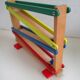 Toboggan wooden game and its vehicle-vintage