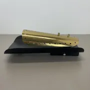 Rare Minimalist Theatre Wall Light in Brass, Italy 1950s
