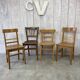 Mismatched bistro chairs x4