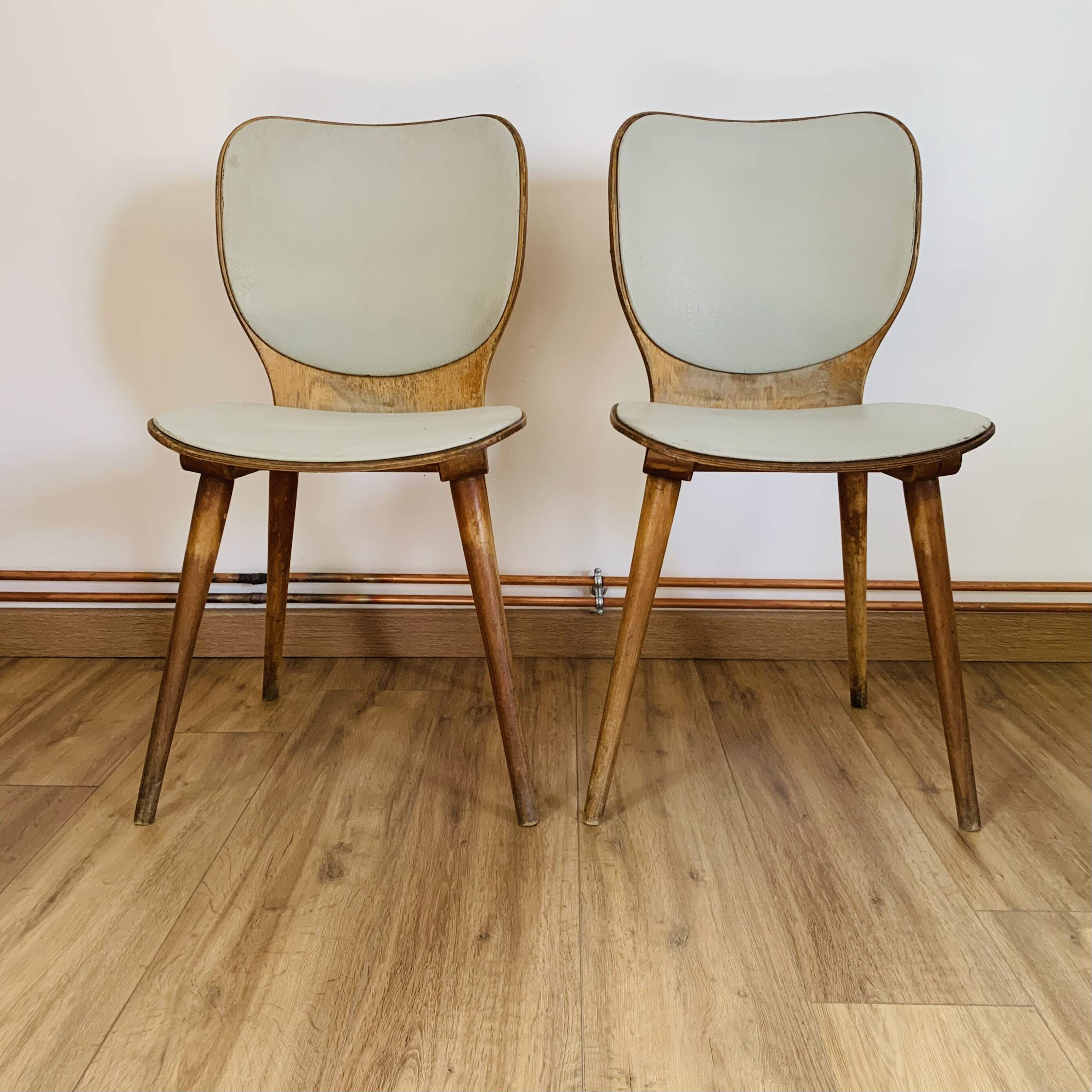 Paire de chaises vintage baumann