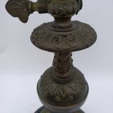 Pied de lampe en bronze / laiton, fin XIXème