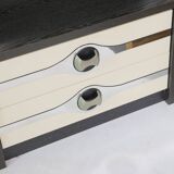 Modernist space age chest of drawers sideboard cabinet, 70s